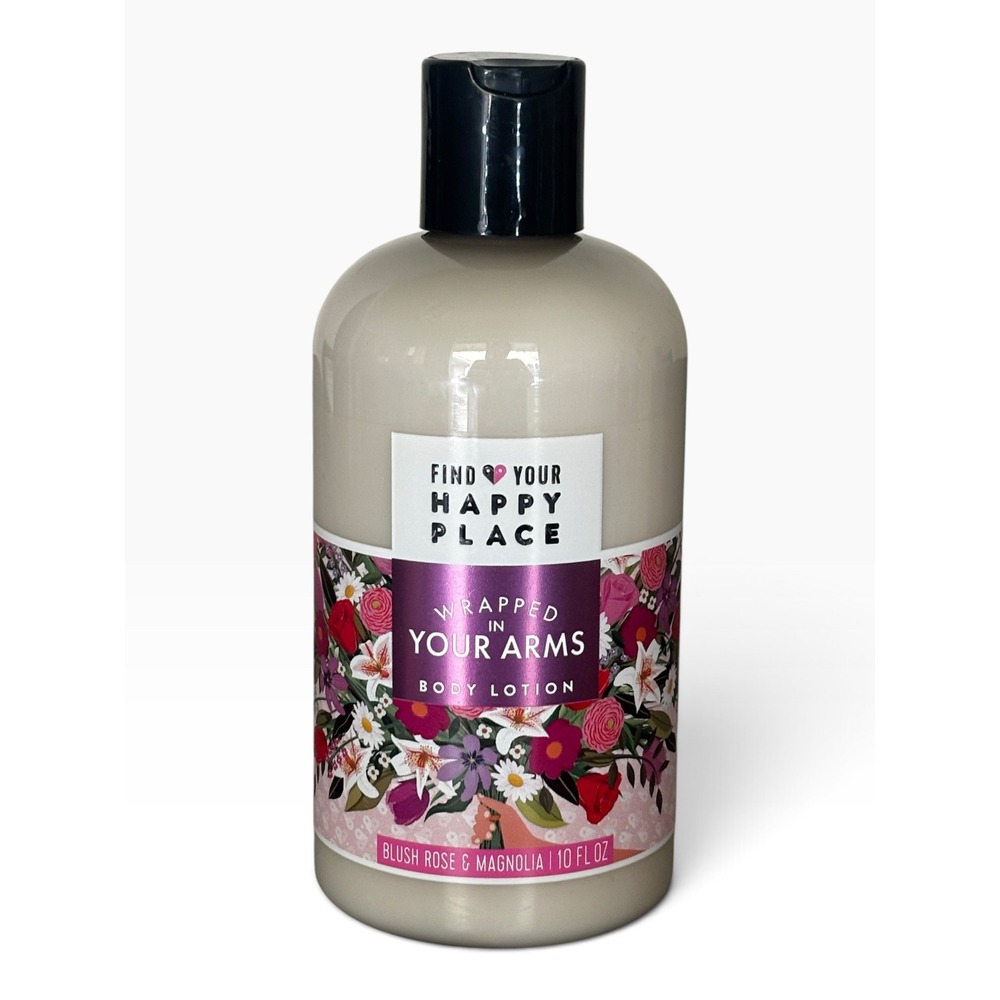 Find Your Happy Place Wrapped In Your Arms Body Lotion Blush Rose Magnolia 10oz